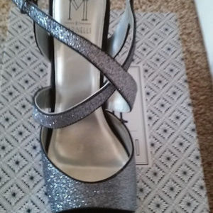 M by Marinelli SOLL Silver Heels Sz 10
